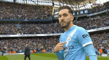 Soccer Player in Blue Shirt Saying Mad