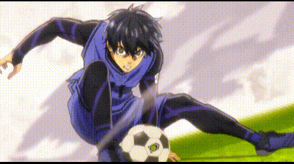 Soccer Player in Blue Uniform Kicking Ball