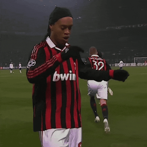 Soccer Player In Bwin Jersey GIF