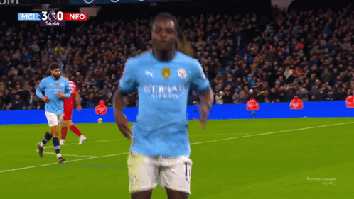Soccer Player in City Airways Jersey