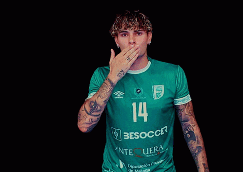 Soccer Player in Codere Shirt
