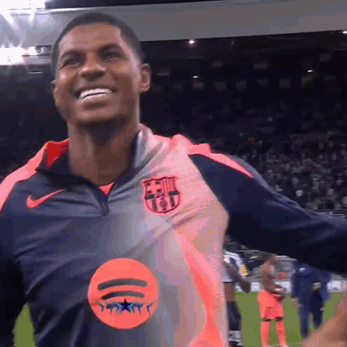 Soccer Player in FC Barcelona Jersey