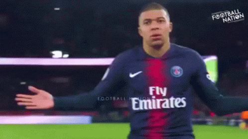 Soccer Player In Fly Emirates Jersey GIF