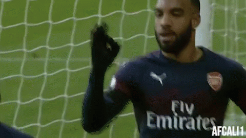 Soccer Player In Fly Emirates Jersey Giving Thumbs Up GIF
