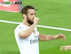 Soccer Player in Fly Emirates Jersey Handshake