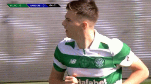 Soccer Player In Green And White Jersey GIF