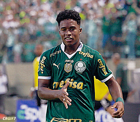 Soccer Player In Green Crefisa Shirt GIF