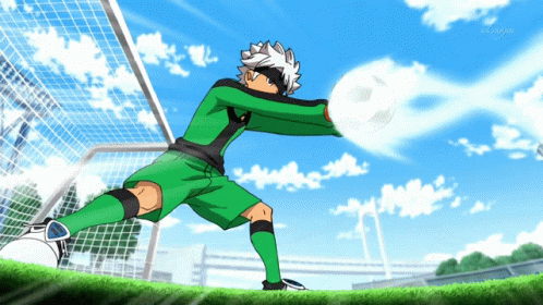 Soccer Player In Green Holding Ball GIF