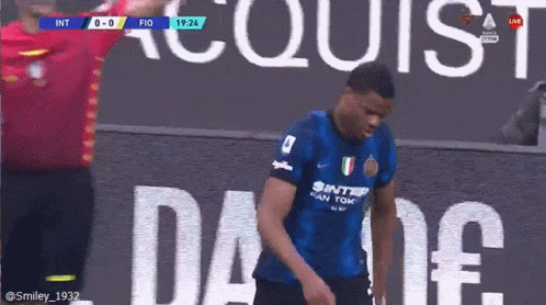 Soccer Player in Inter Shirt