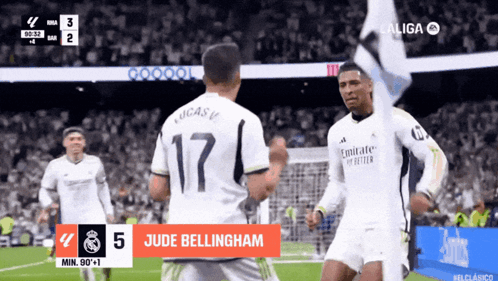 Soccer Player in Jude Bellingham Jersey