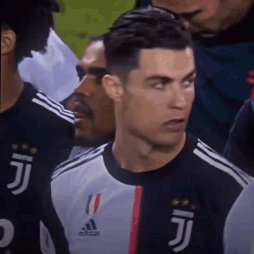 Soccer Player in Juventus Jersey in Crowd
