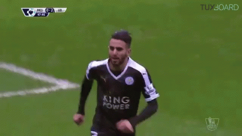 Soccer Player in King Power Jersey