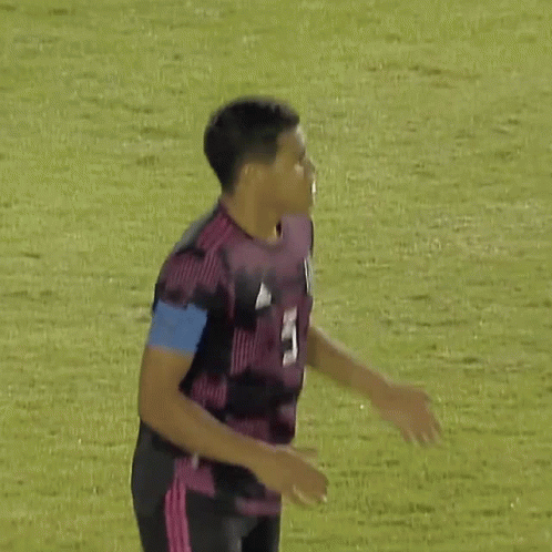 Soccer Player in Number 3 Jersey Says Vamos