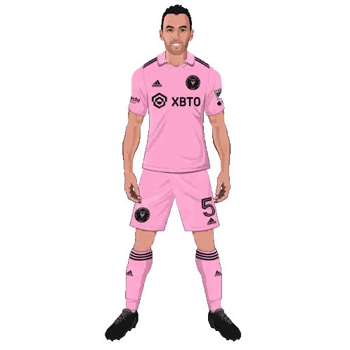 Soccer Player in Pink Adidas Jersey