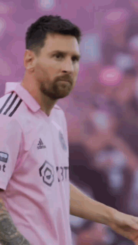 Soccer Player in Pink Jersey with Crown