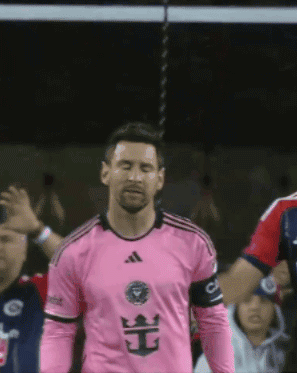 Soccer Player in Pink Jersey with Crown