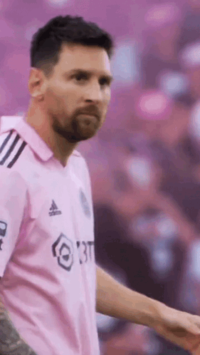 Soccer Player in Pink Jersey