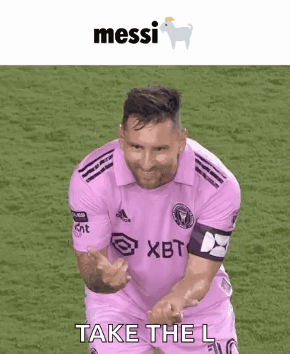 Soccer Player in Pink Shirt Giving Middle Finger