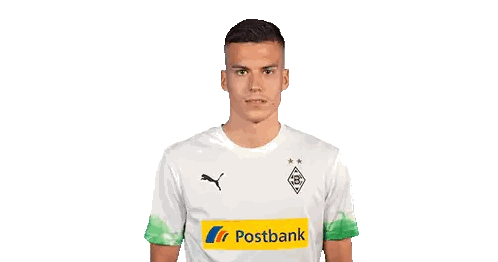 Soccer Player in Postbank Shirt