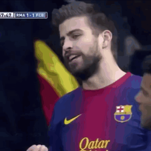 Soccer Player In Qatar Jersey With Flag GIF