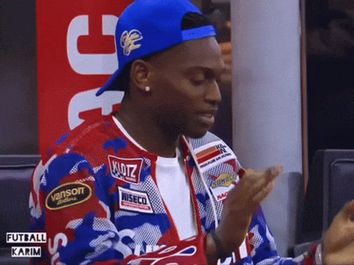 Soccer Player In Red And Black Emirates Jersey GIF
