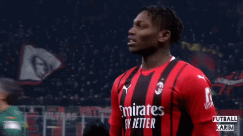 Soccer Player In Red And Black Emirates Jersey GIF