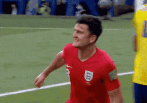 Soccer Player In Red England Jersey GIF