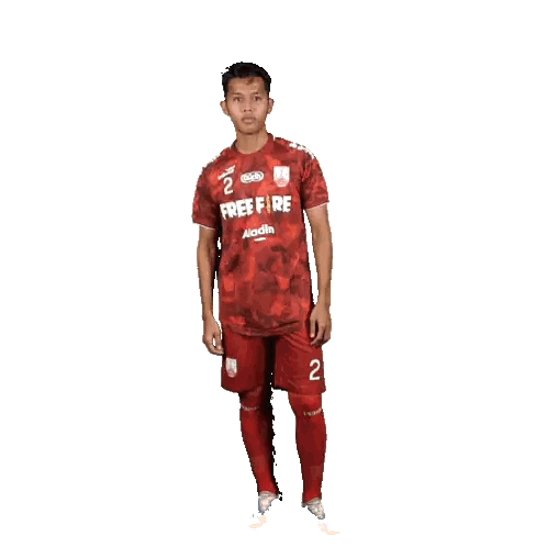 Soccer Player in Red Jersey Free Fire