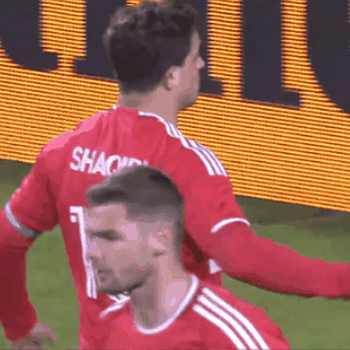 Soccer Player in Red Jersey Number 1