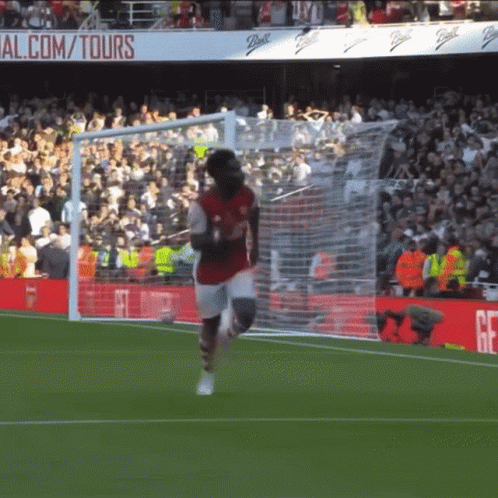 Soccer Player In Red Jersey Number 13 GIF