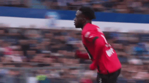 Soccer Player In Red Jersey Number 13 GIF