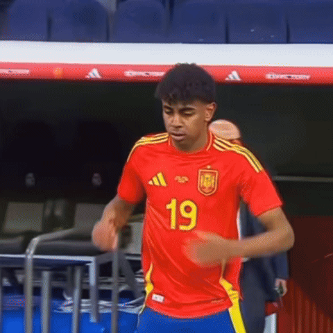 Soccer Player in Red Jersey Number 19