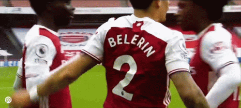 Soccer Player in Red Jersey Number 2