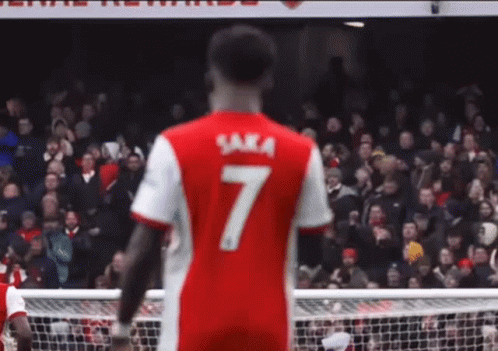 Soccer Player In Red Jersey Number 7 GIF