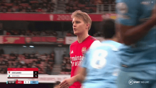Soccer Player In Red Jersey Number 8 GIF