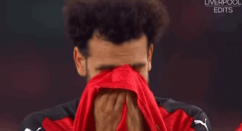 Soccer Player In Red Jersey Pointing At Camera Premier League GIF