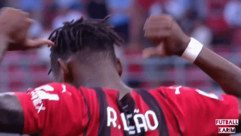 Soccer Player In Red Jersey R. Leao GIF