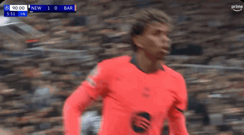 Soccer Player In Red Jersey Running GIF