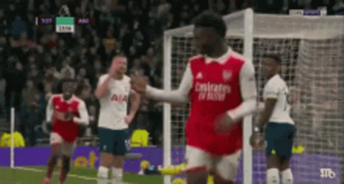 Soccer Player In Red Jersey Saying Emirates Flyways GIF