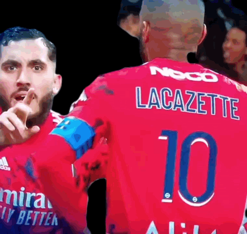 Soccer Player in Red Jersey with Number 10