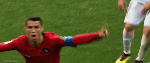 Soccer Player in Red Shirt Iconic James