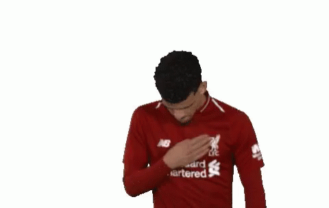 Soccer Player in Red Shirt Standard Chartered