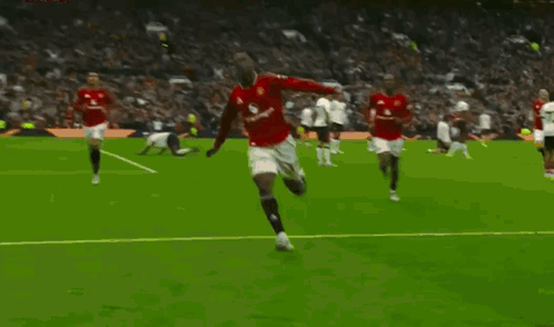 Soccer Player in Red Shirt
