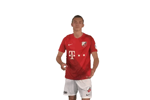 Soccer Player in Red T-Mobile Shirt