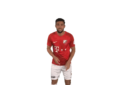 Soccer Player in Red T-Mobile Shirt