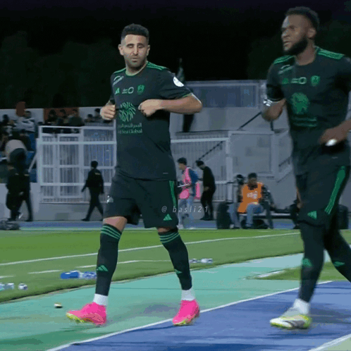Soccer Player in Riyadh Jersey Running