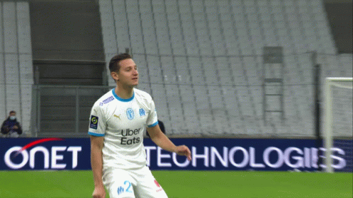 Soccer Player in Uber Eats Jersey on Field