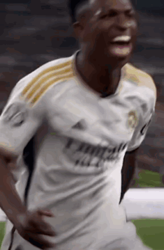 Soccer Player In White And Yellow Jersey GIF