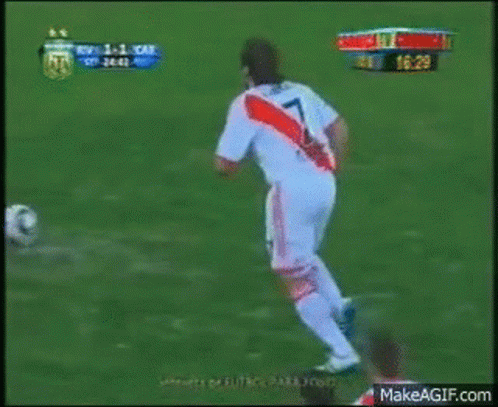 Soccer Player In White Jersey Number 7 GIF