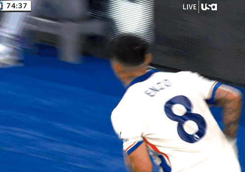 Soccer Player in White Jersey Number 8